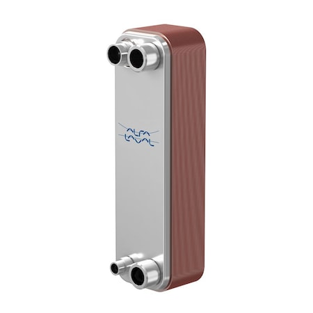Alfa Laval Brazed Plate Heat Exchanger, AISI 316L, Stainless Steel, Copper, 60 Plates - Subcooler - 96k BTU ACH-30EQ-60H